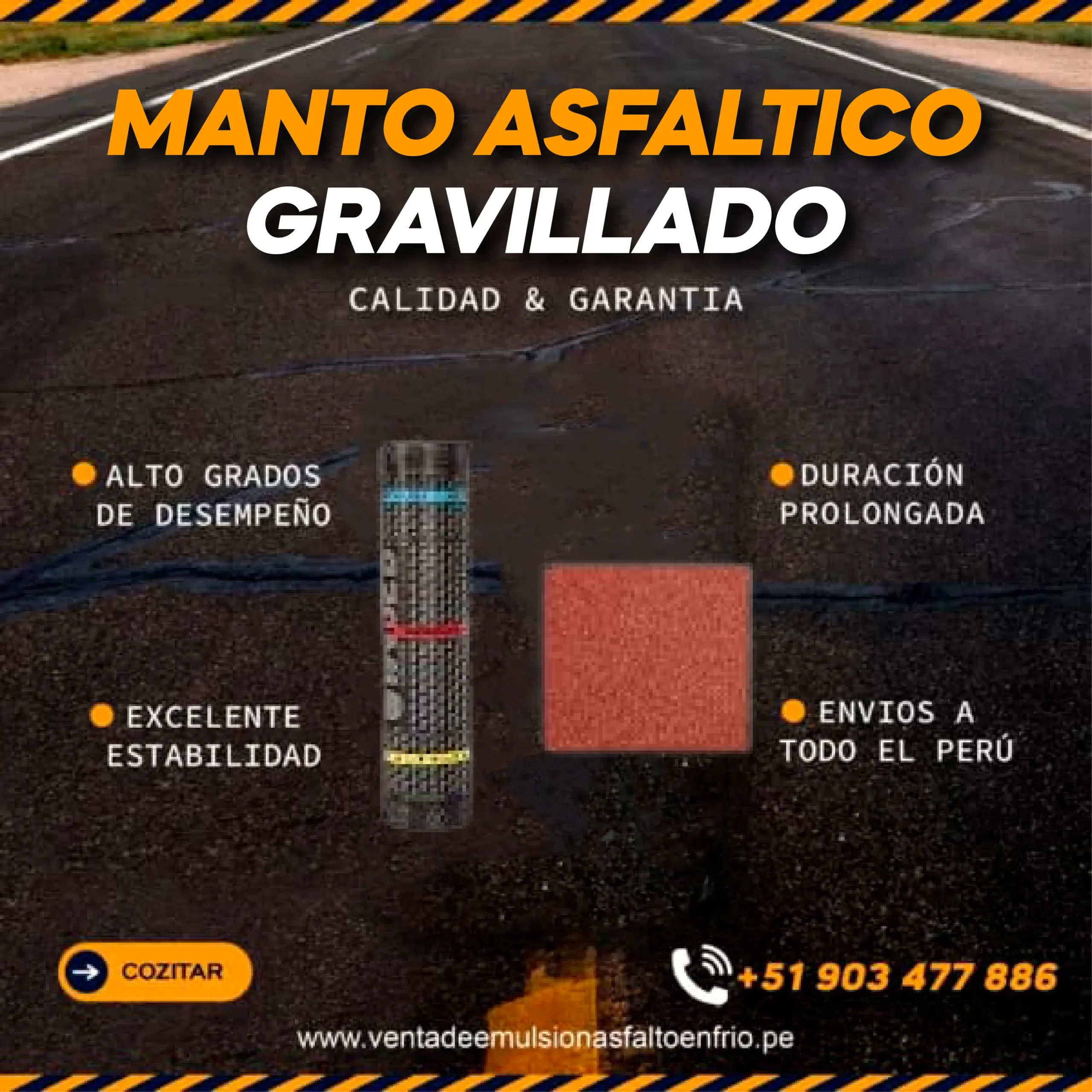 Venta de Manto Asfaltico Gravillado en Lima